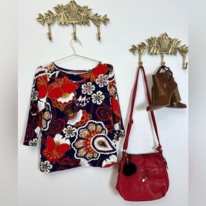 Cotton Talbots paisley top L ptp 22”
